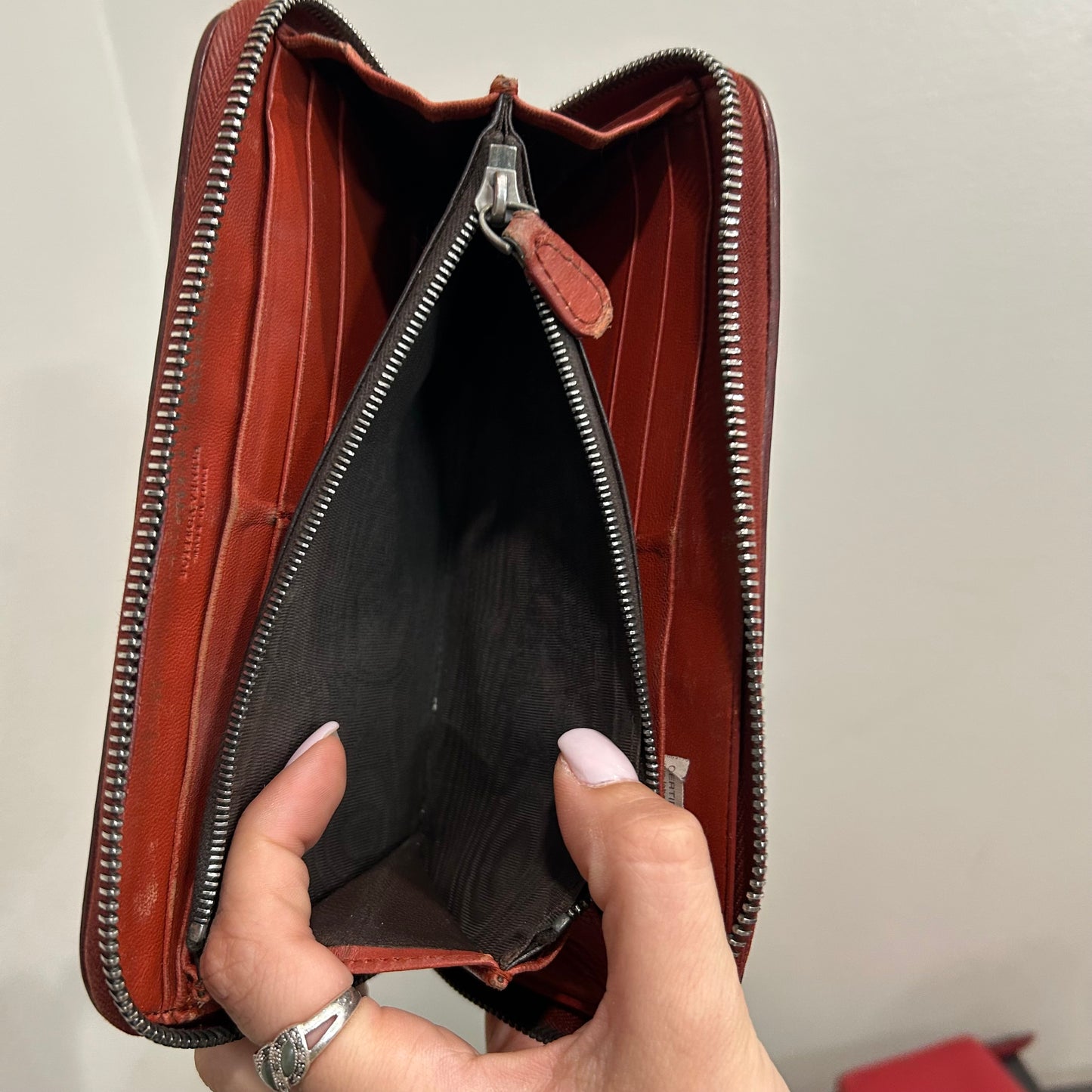 SOLD! Bottega Venneta Zip Wallet