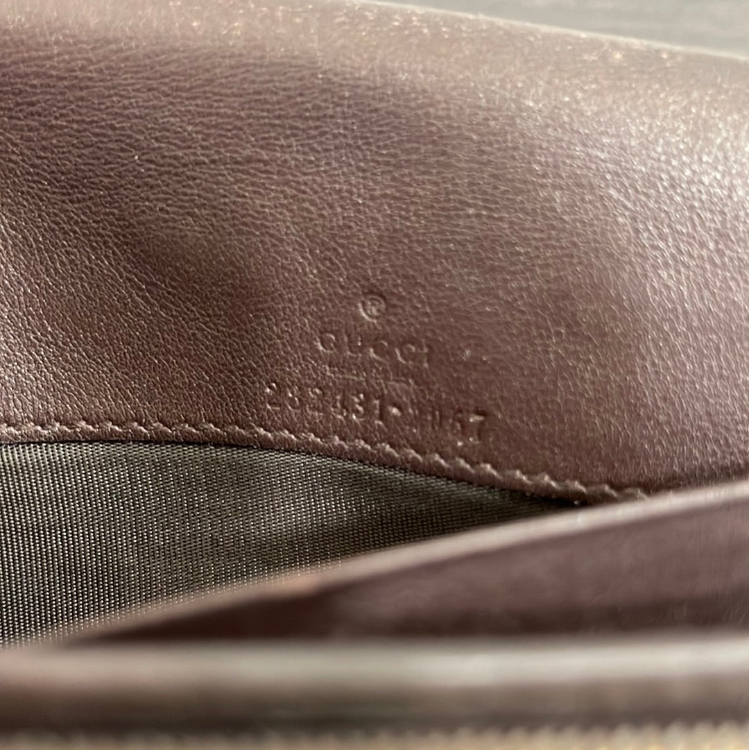 SOLD! Gucci GG Leather Wallet