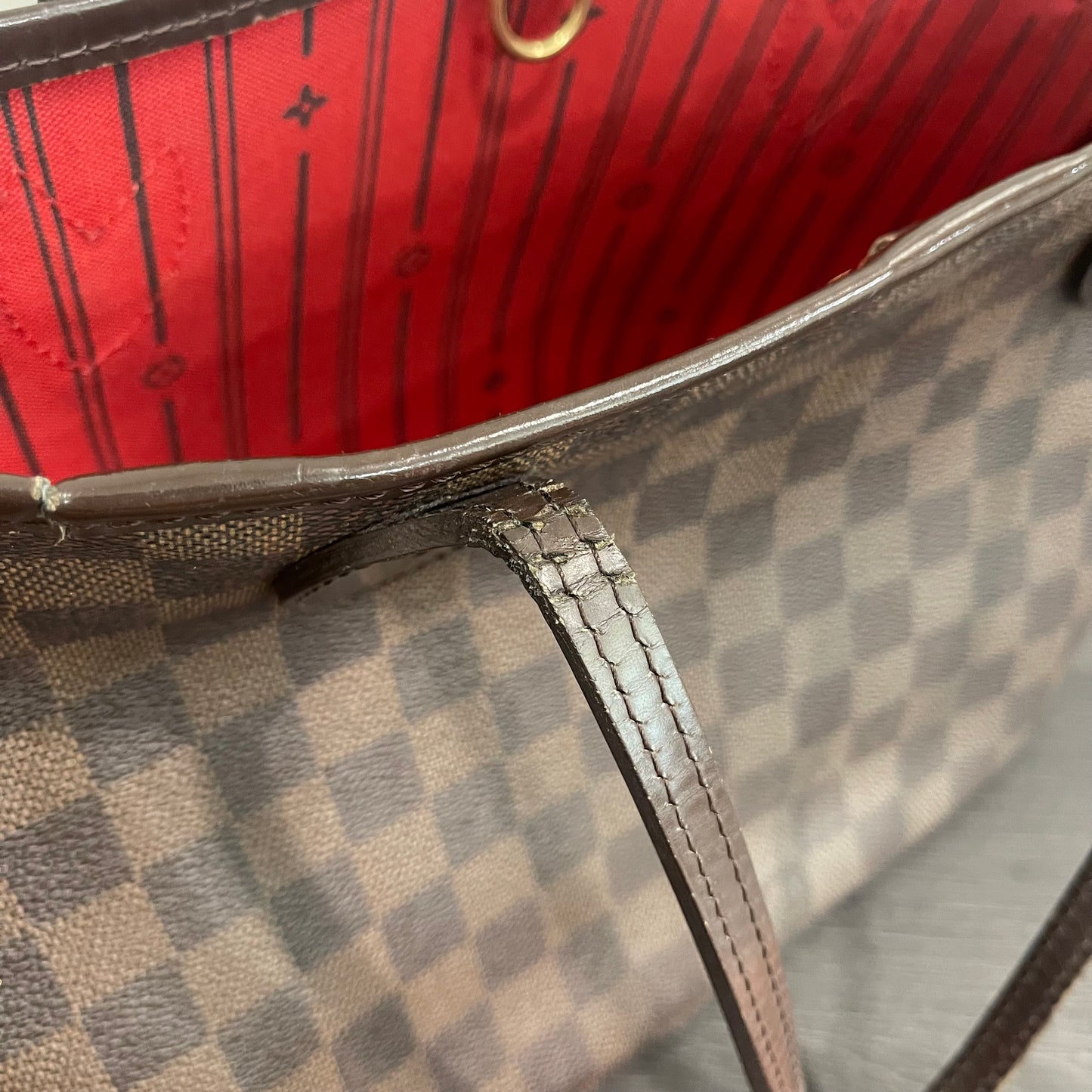 SOLD! Louis Vuitton Damier Ebene Neverfull PM