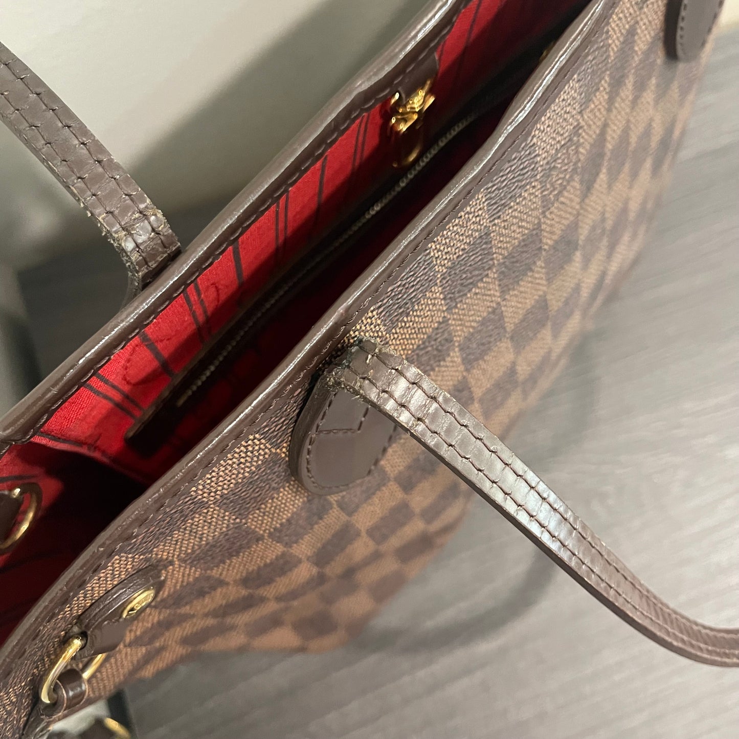 SOLD! Louis Vuitton Damier Ebene Neverfull PM