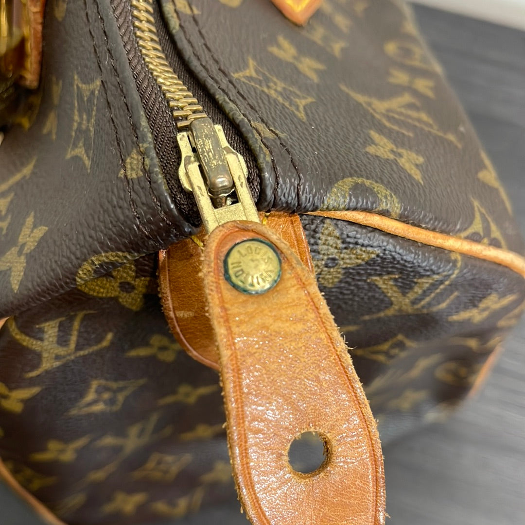 SOLD! Louis Vuitton Monogram Speedy 30 with Lock & Key