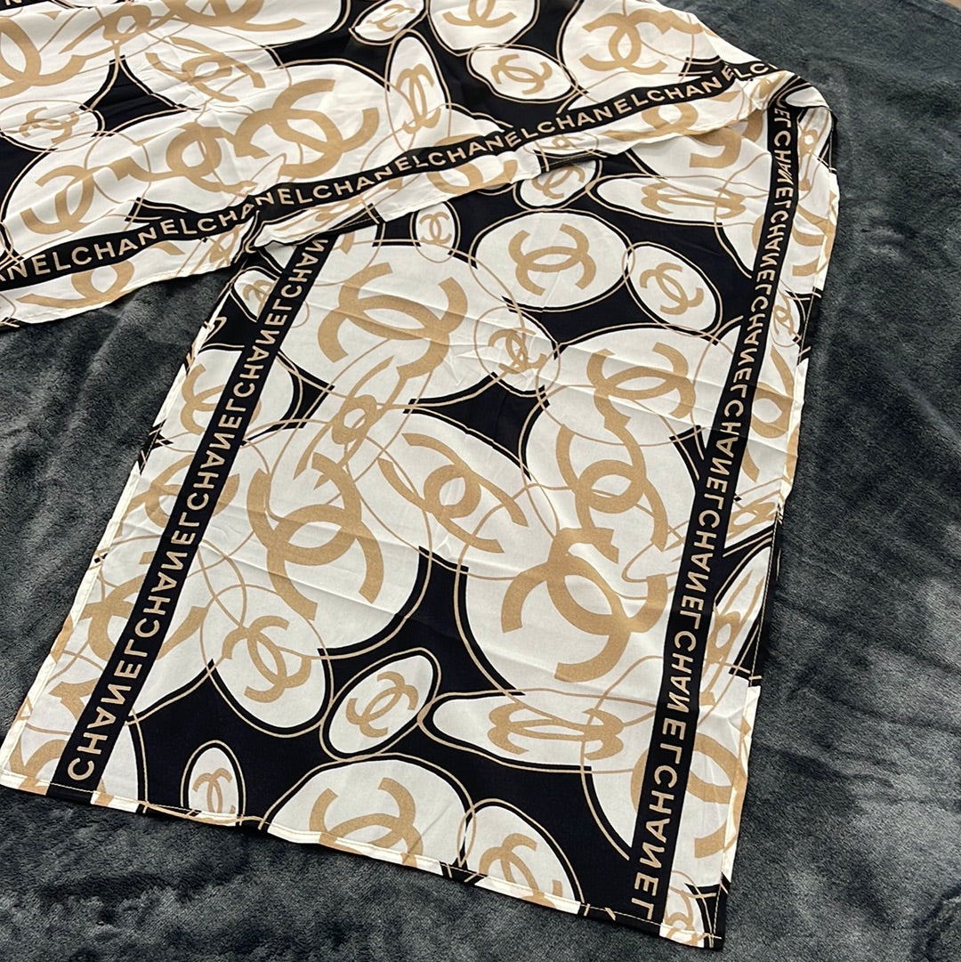 SOLD! CHANEL Vintage Silk & Lycra Blend Scarf