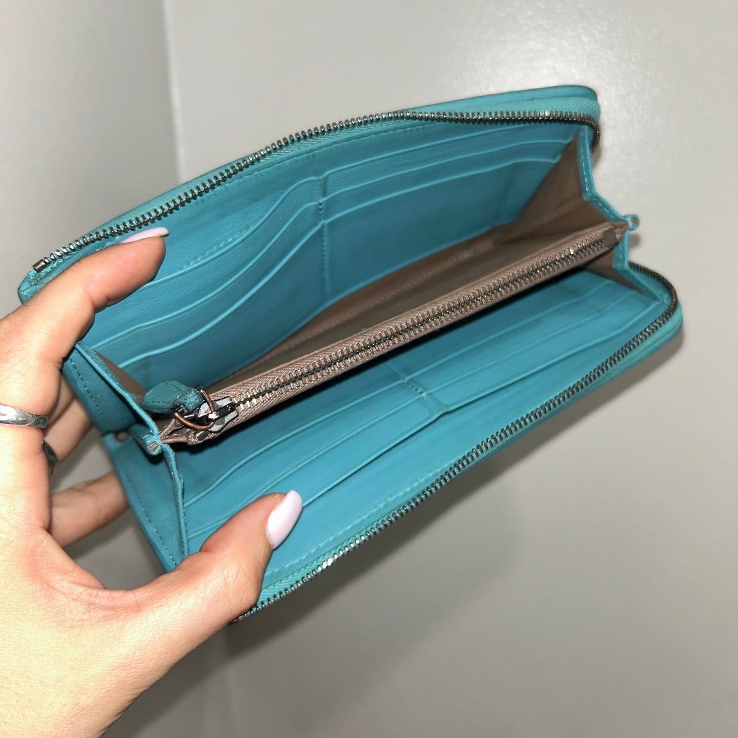 SOLD! Bottega Venneta Zip Wallet