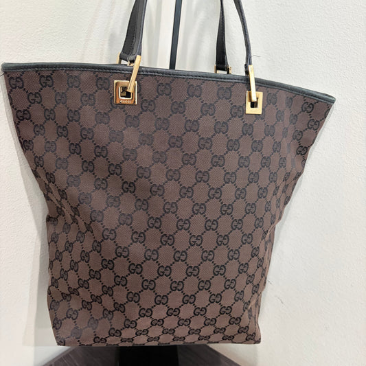 #3207 GUCCI Brown Canvas Tote