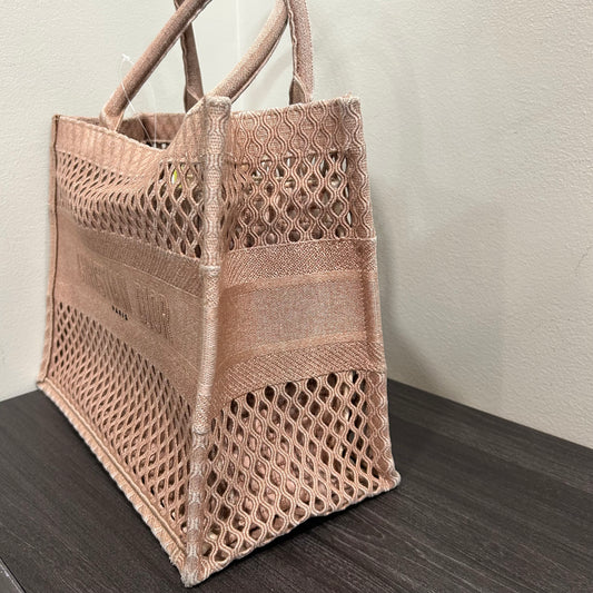 #101 DIOR Mesh Pink Medium Book Tote