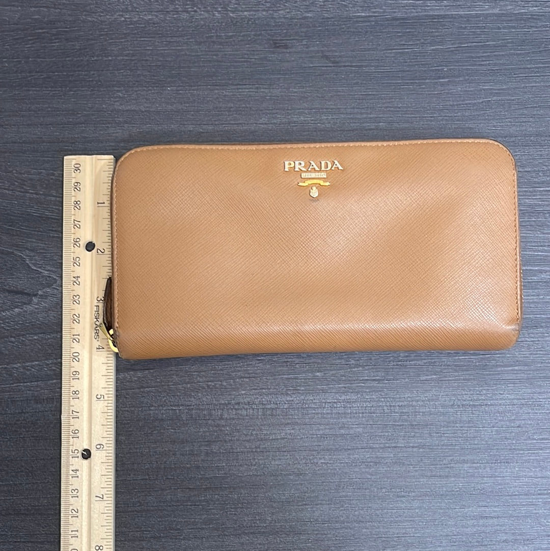 Prada Leather Zippy Wallet