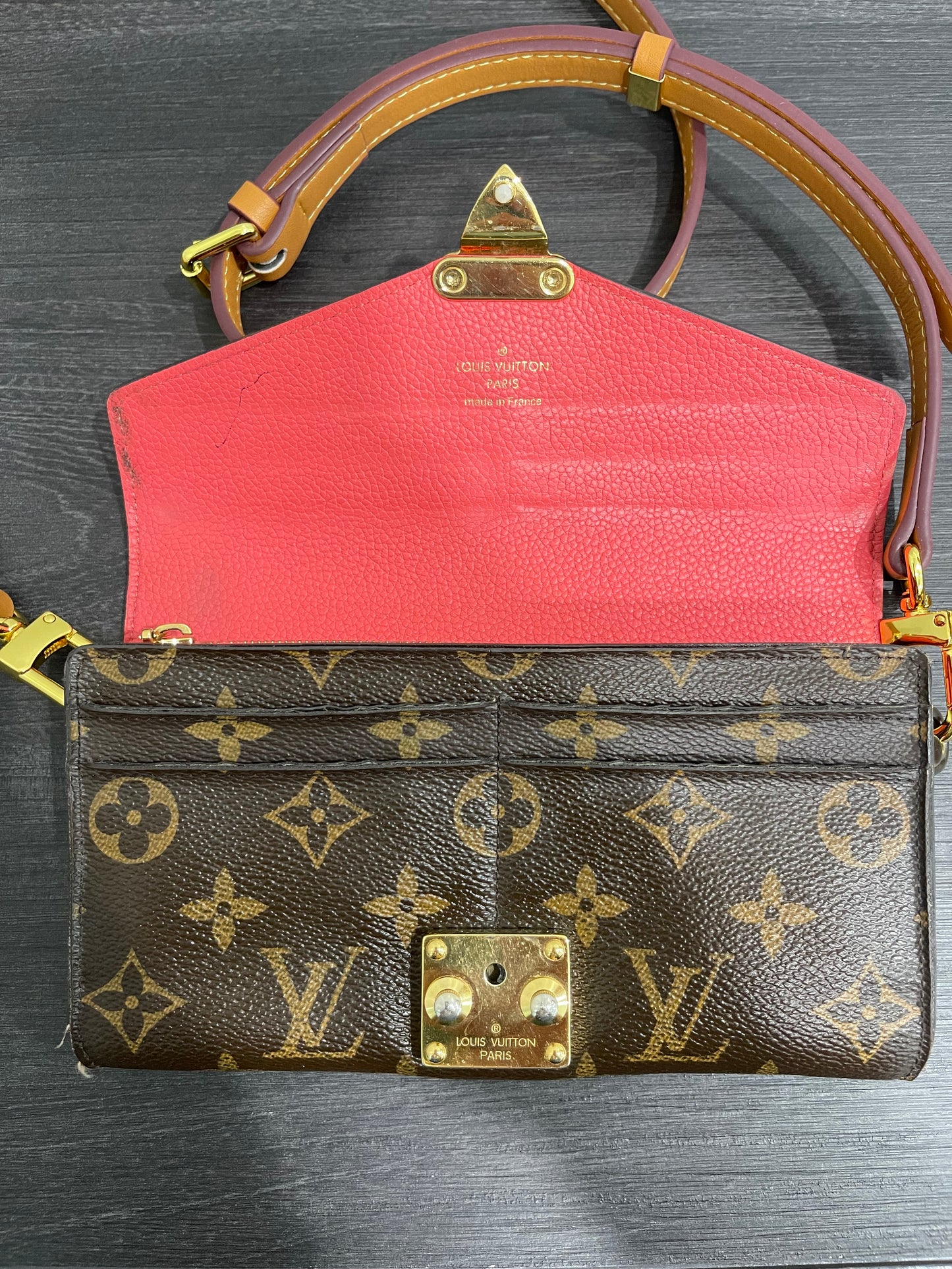Louis Vuitton Monogram Rose Pallas Wallet & Storage Box