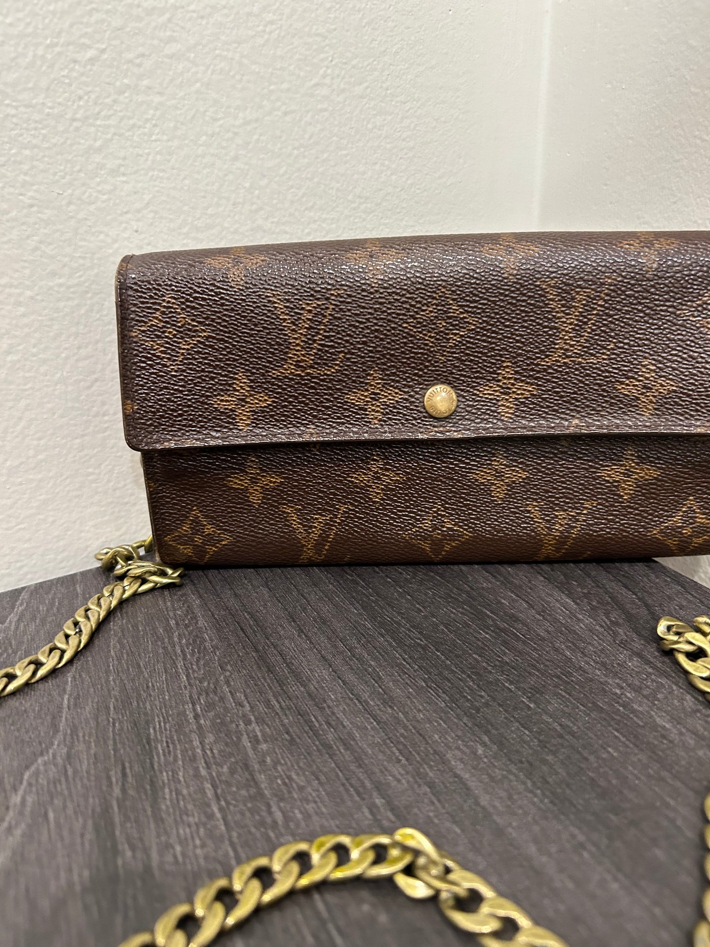 SOLD! Louis Vuitton Monogram Wallet on Chain