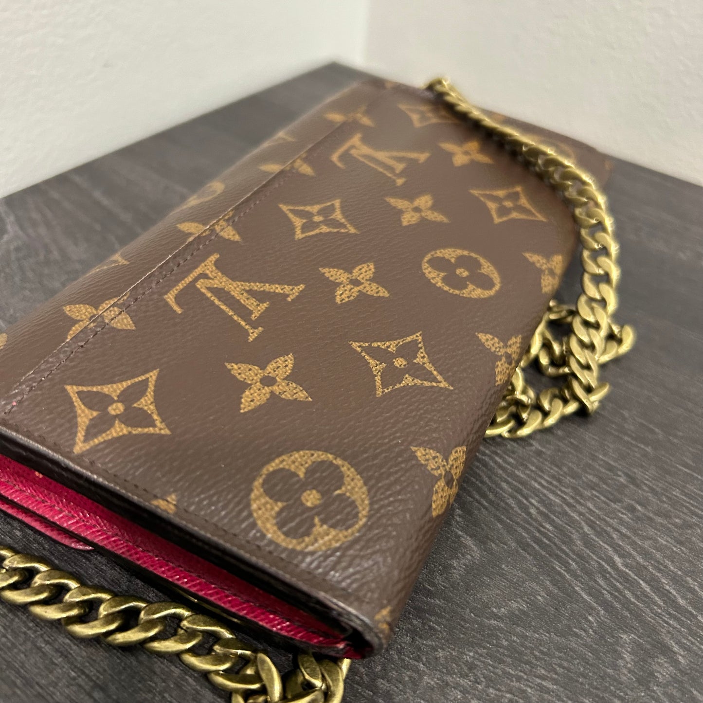 Louis Vuitton Wallet w/ Added Chain