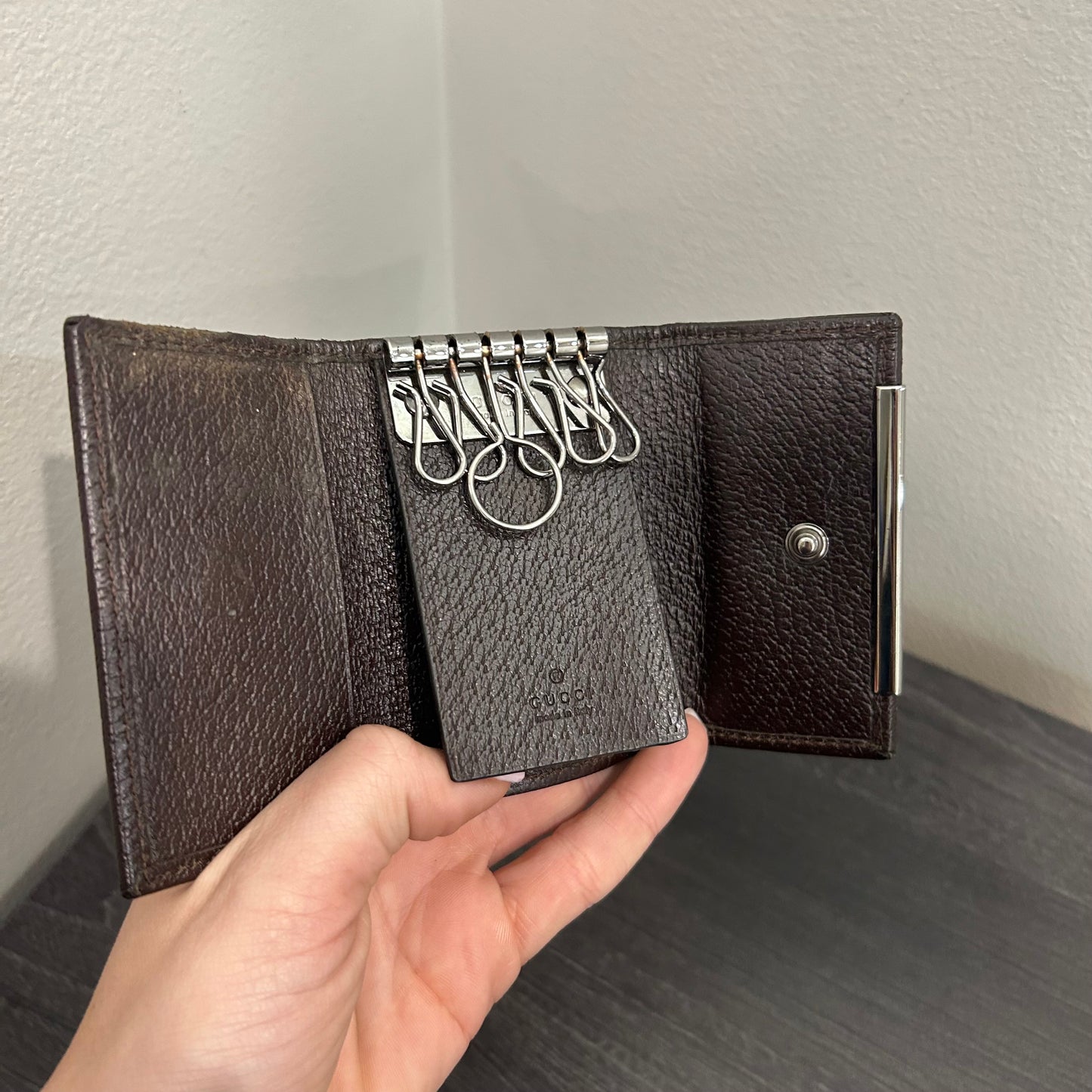 CLEARANCE #187 GUCCI Canvas Key Case