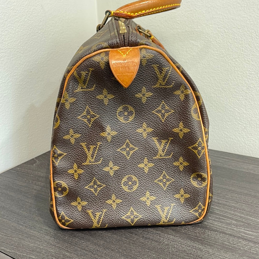 SOLD! Louis Vuitton Monogram Speedy 30 with Lock & Key