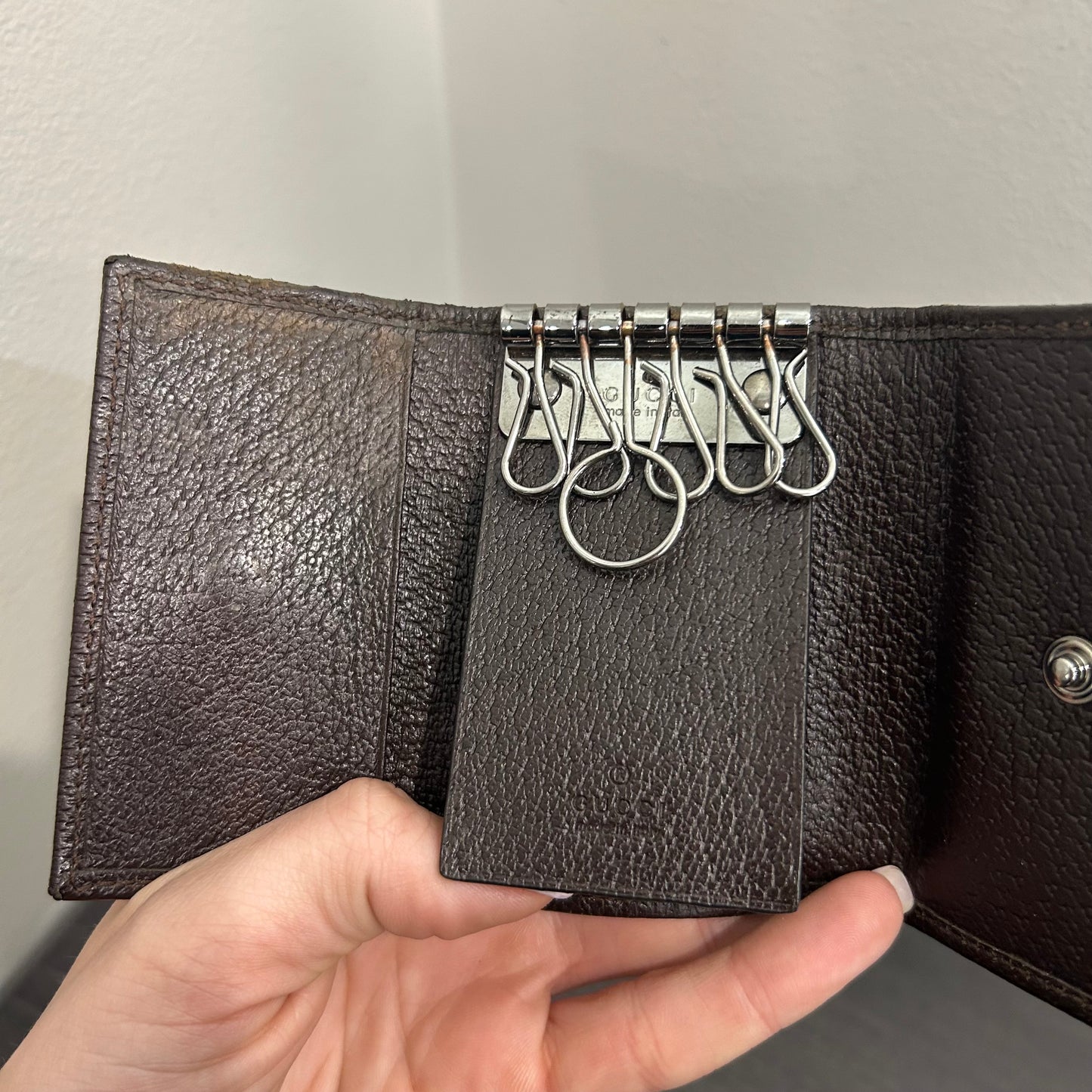 CLEARANCE #187 GUCCI Canvas Key Case