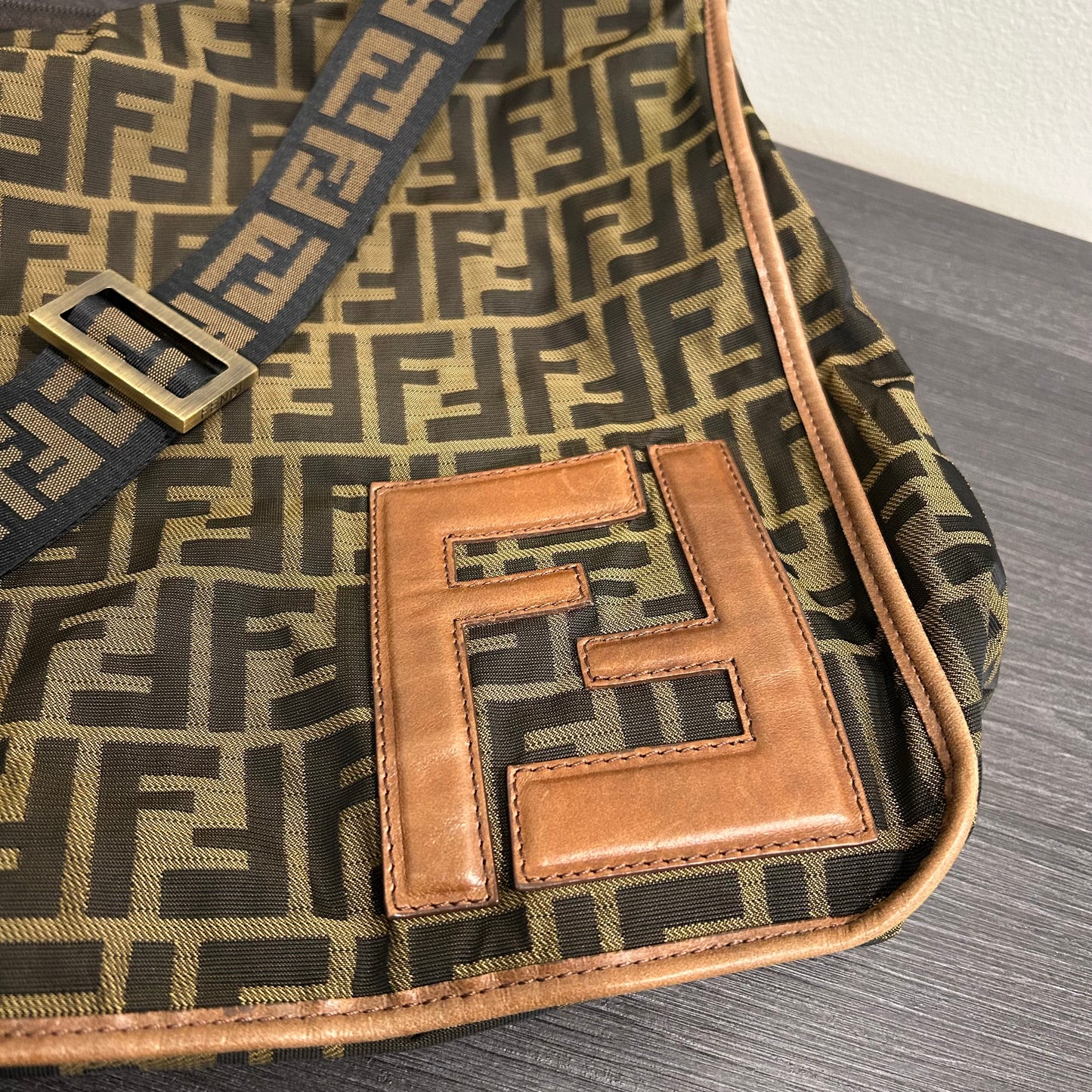 #501 FENDI Zucca Messenger Bag