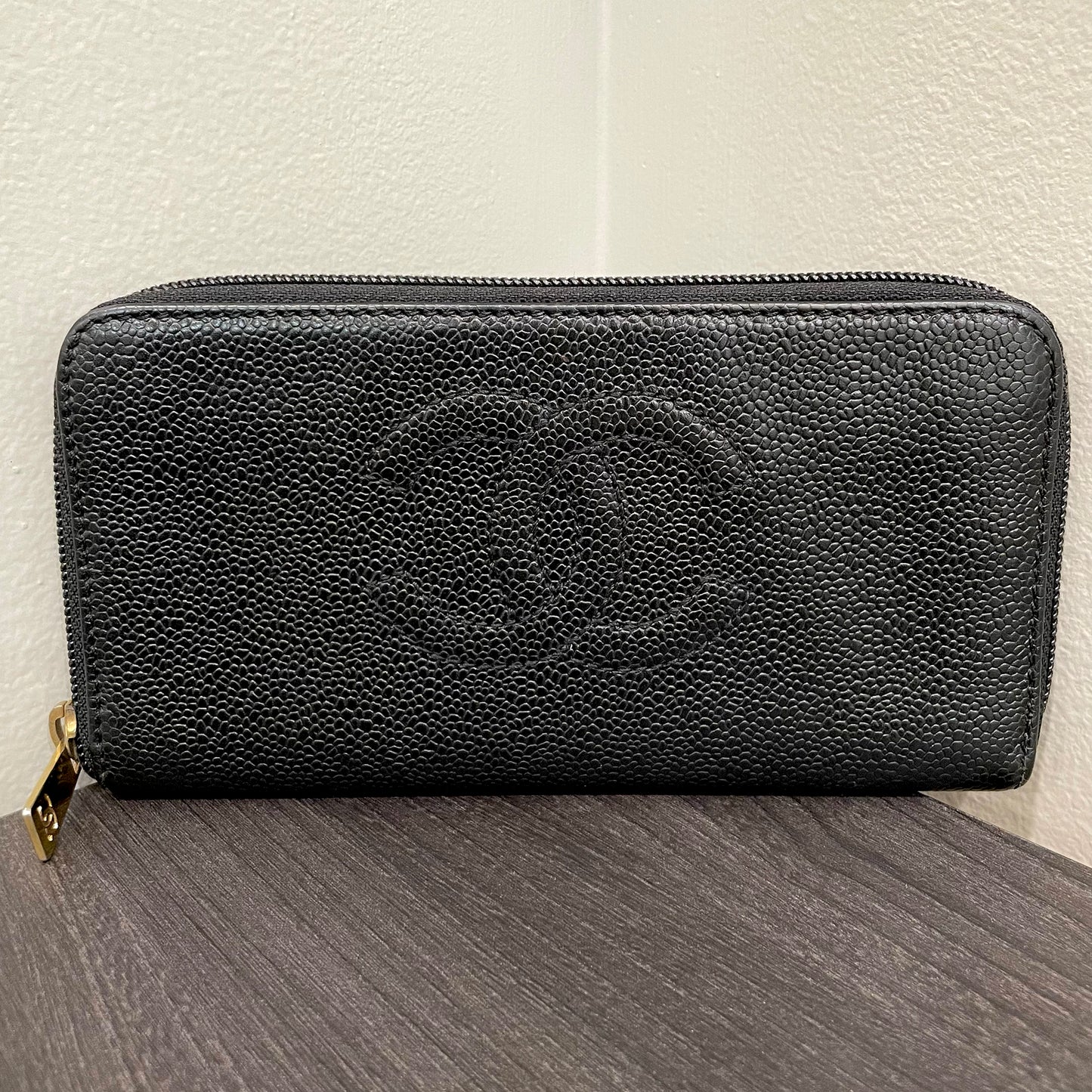 SOLD! CHANEL Caviar Zip Wallet