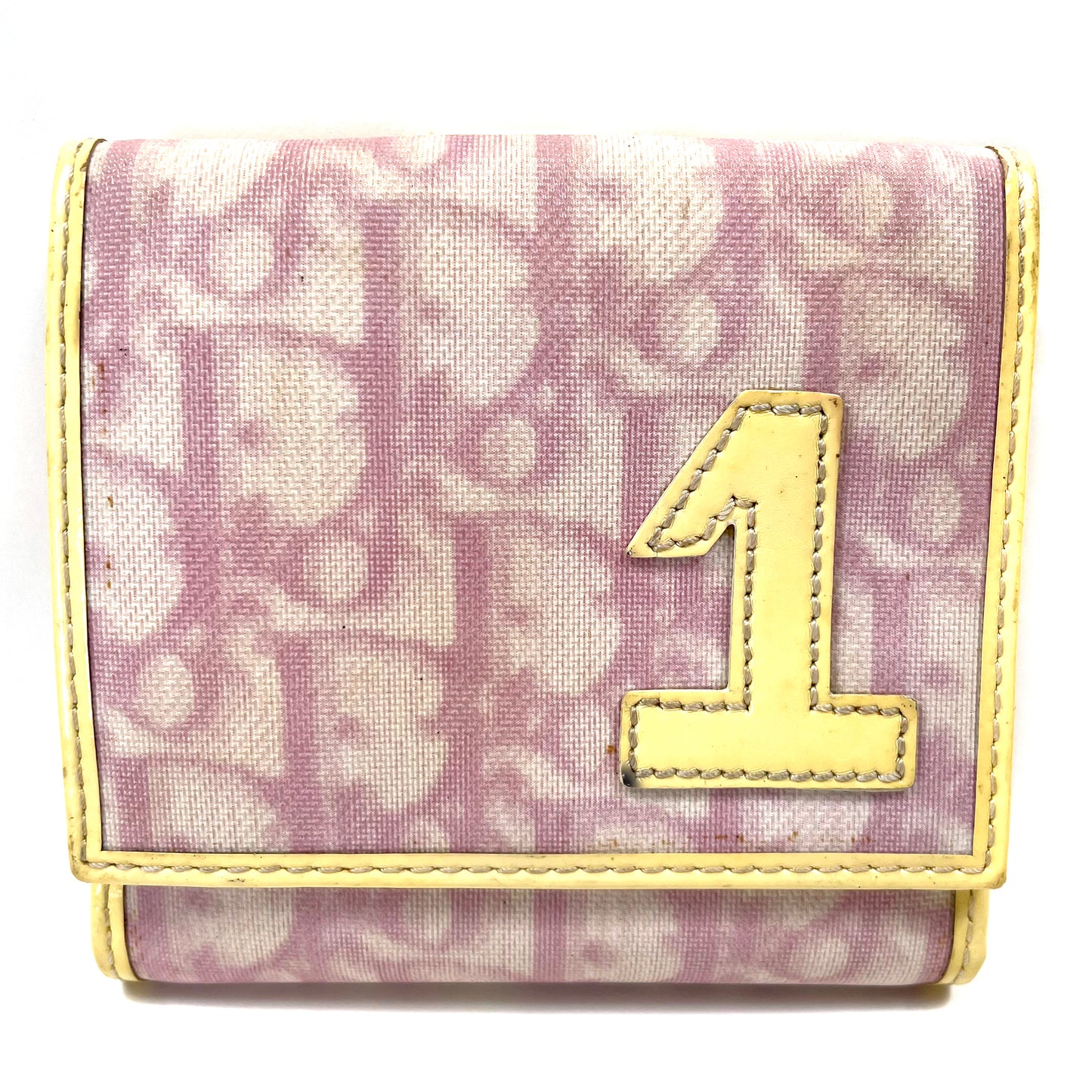 CHRISTIAN DIOR Pink Monogram Girly Compact Wallet