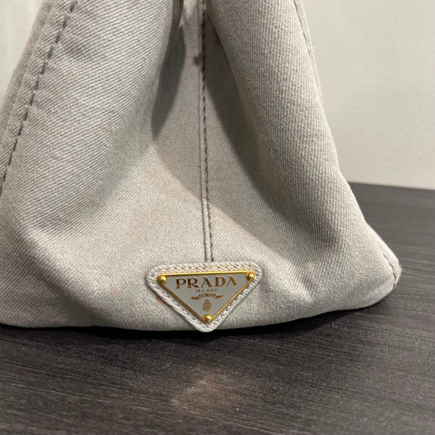 CLEARANCE #817 PRADA Canapa Tote Medium - Grey