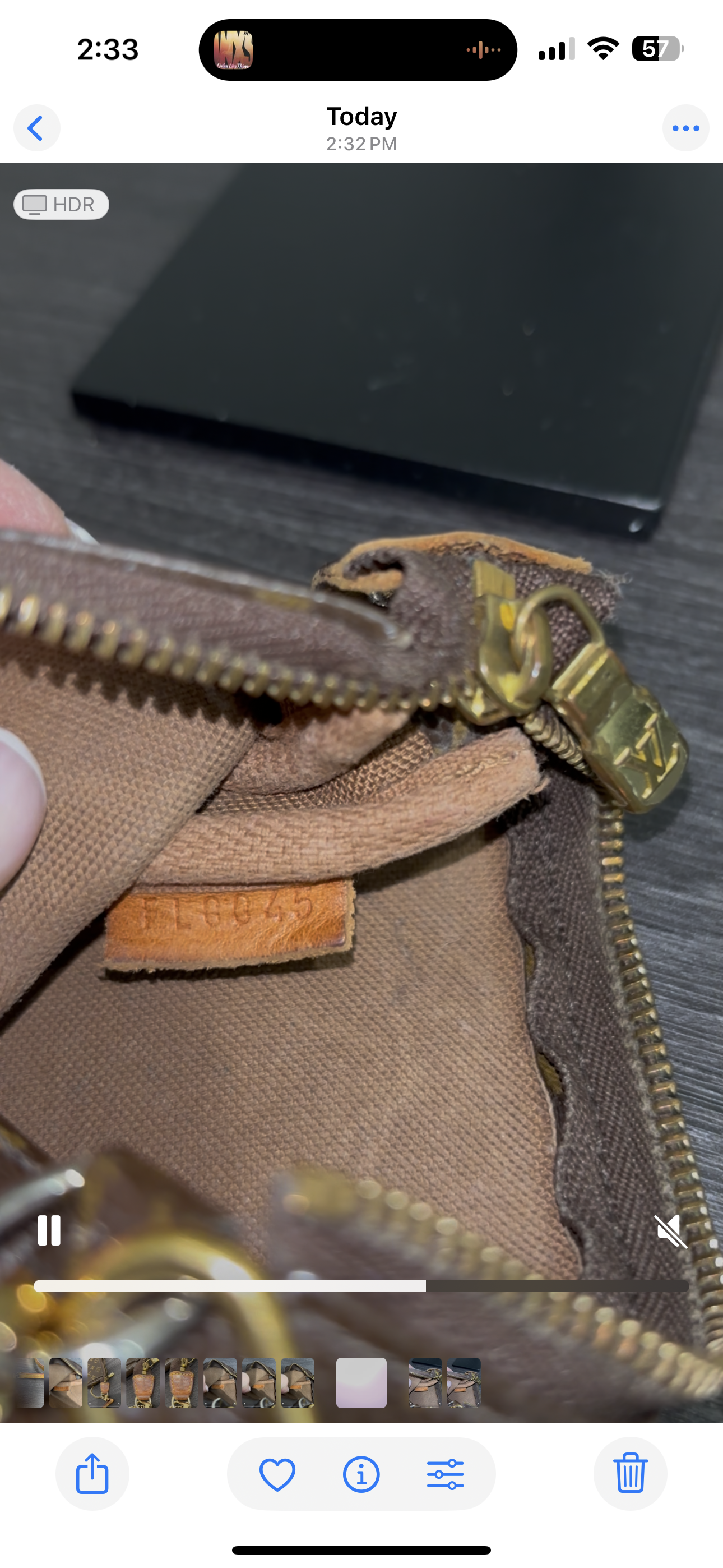 1125 LOUIS VUITTON Mini Pochette