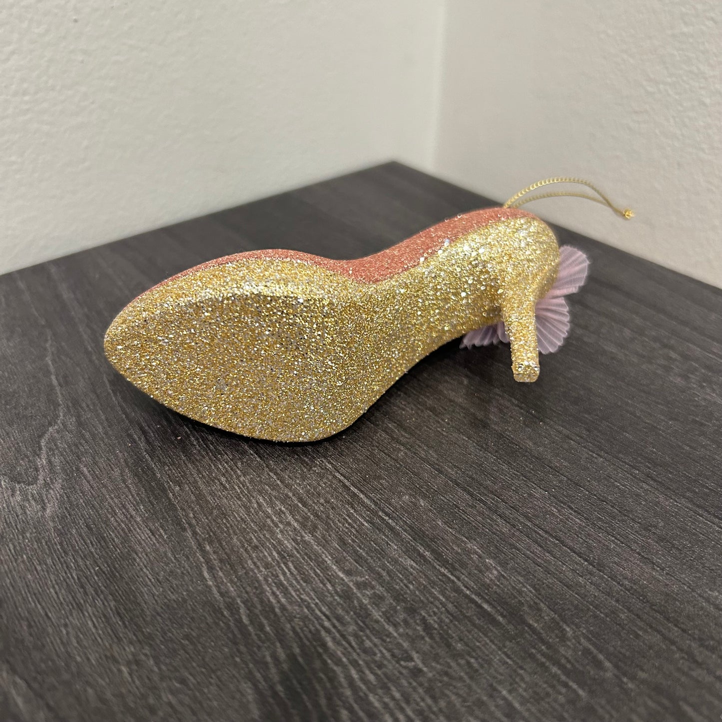 Pink Sparkle Pump Ornament for Charity