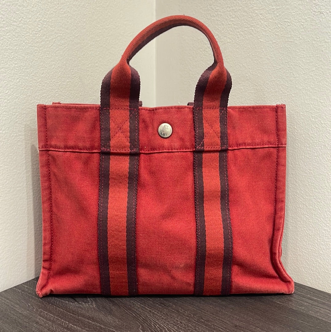 SOLD! Hermès Toile Fourre-Tout PM Tote