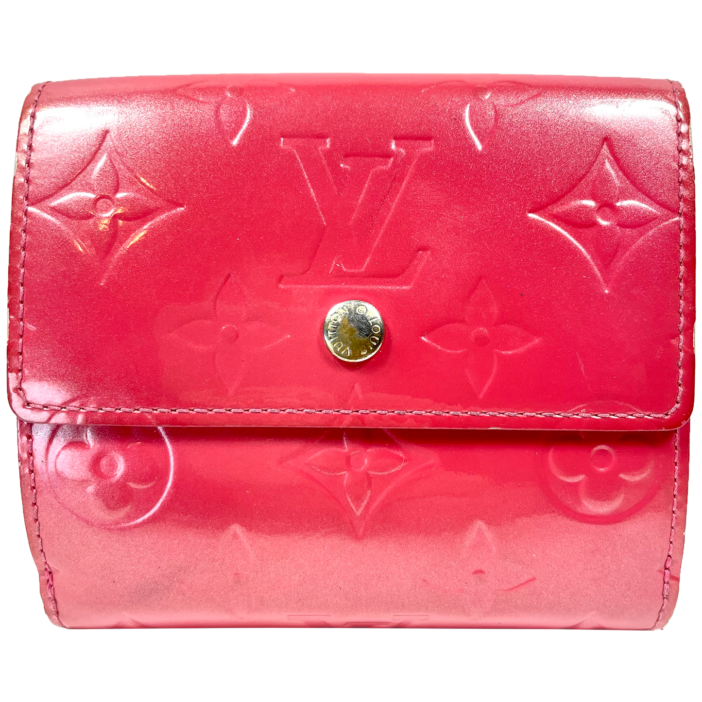 LOUIS VUITTON Coral Monogram Vernis Leather Compact Wallet