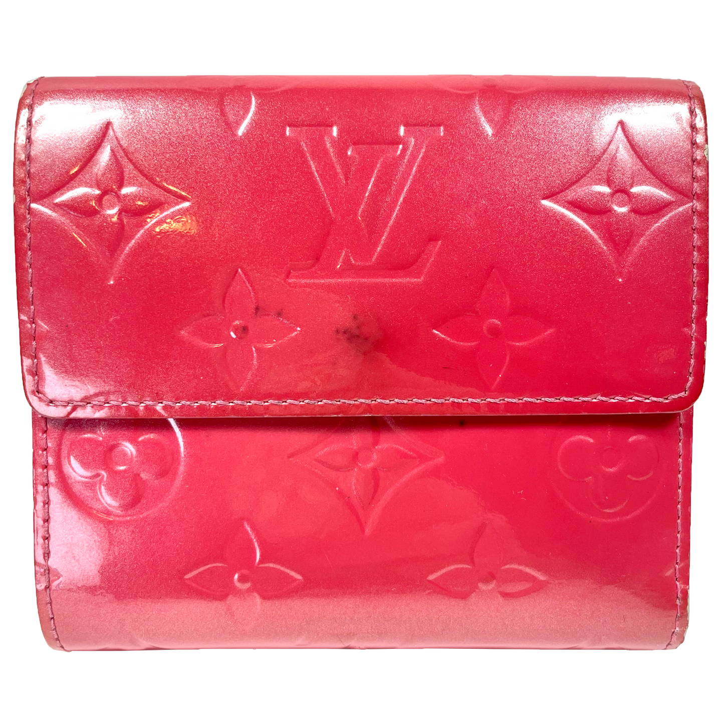 LOUIS VUITTON Coral Monogram Vernis Leather Compact Wallet
