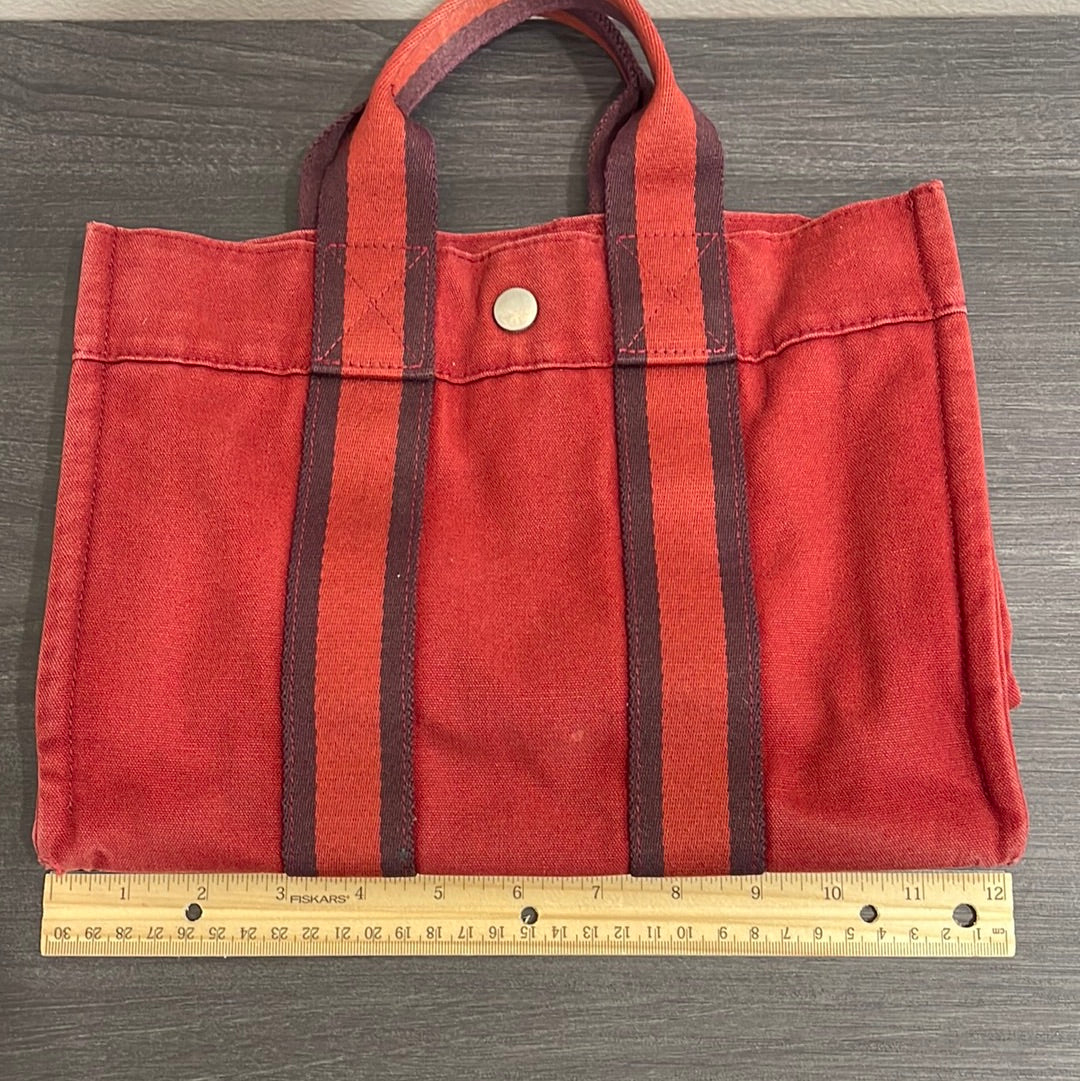 SOLD! Hermès Toile Fourre-Tout PM Tote