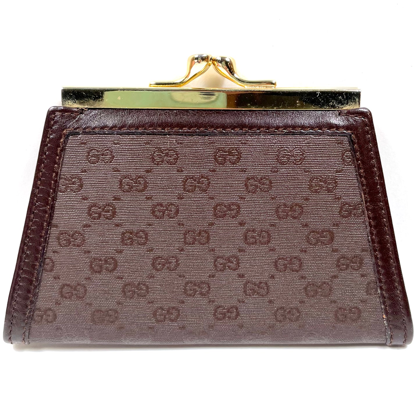GUCCI Kiss Clasp Canvas Coin Purse