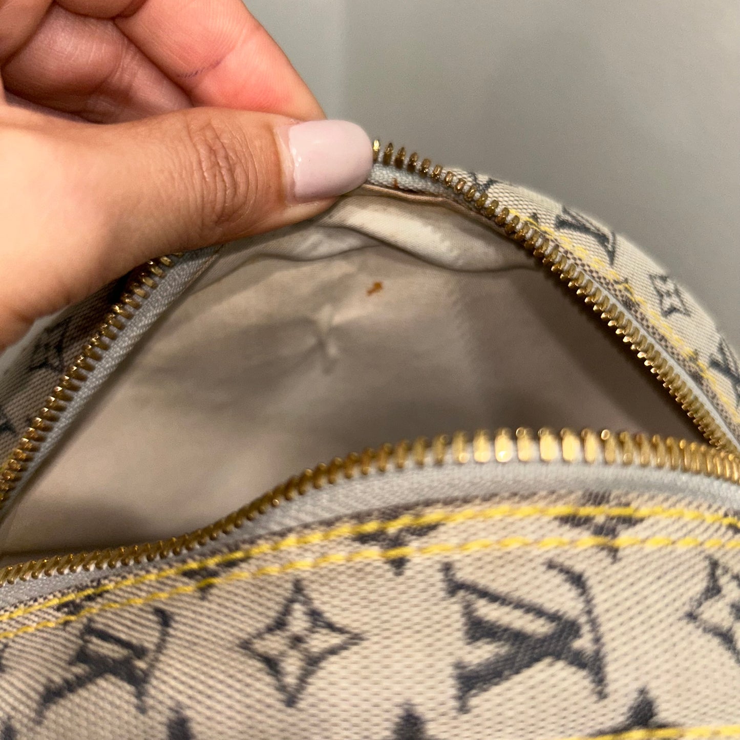 #418 LOUIS VUITTON Mini Lin Jeanne PM