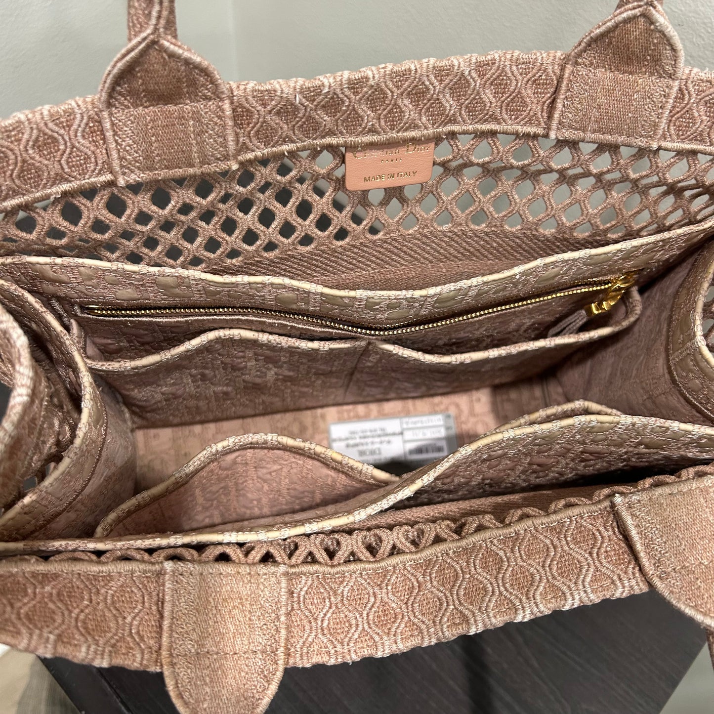 #101 DIOR Mesh Pink Medium Book Tote