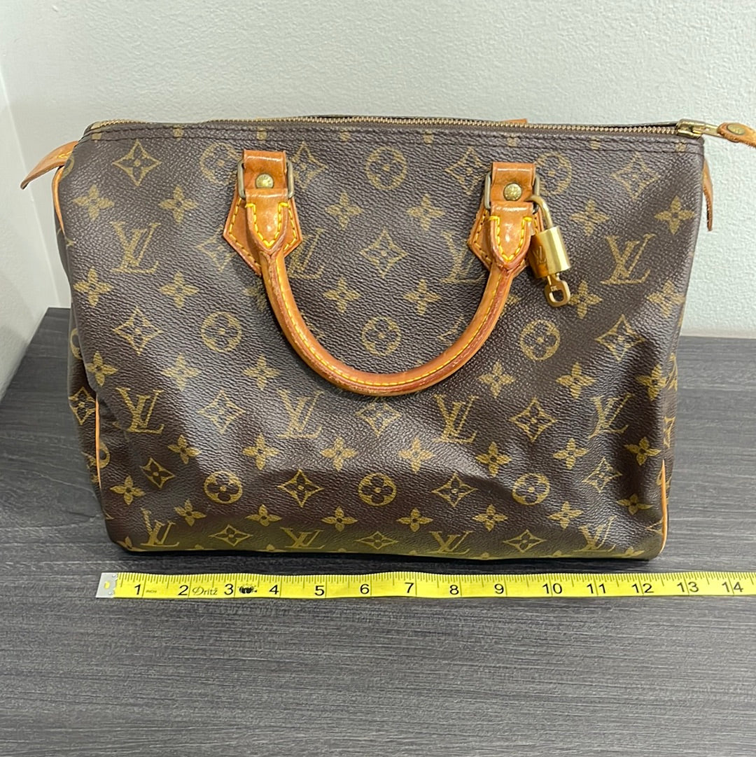 SOLD! Louis Vuitton Monogram Speedy 30 with Lock & Key