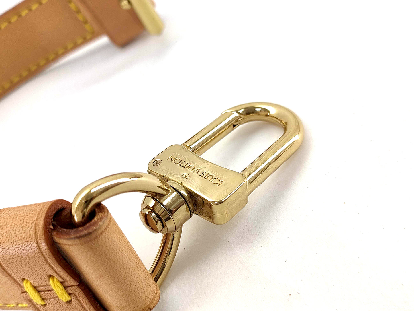 #1224 LOUIS VUITTON Vachetta Leather Strap Replacement: Lobster Clasp & Buckle End