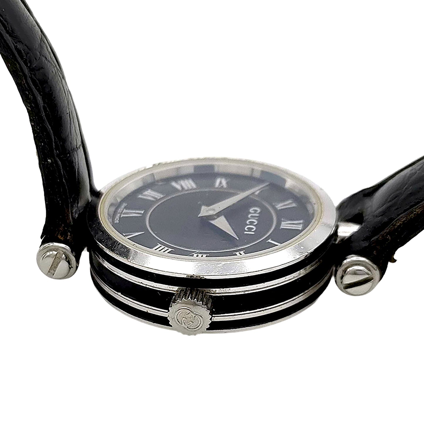 #1268 GUCCI 2040L Sherry Line Swiss Quartz-movement Round Stack Watch