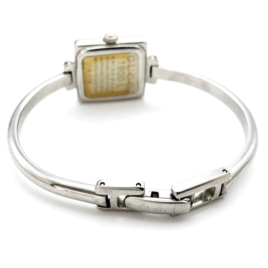 #1241 GUCCI 1900L Swiss Quartz-movement Stainless Steel Scratch-resistant Sapphire Crystal Bangle