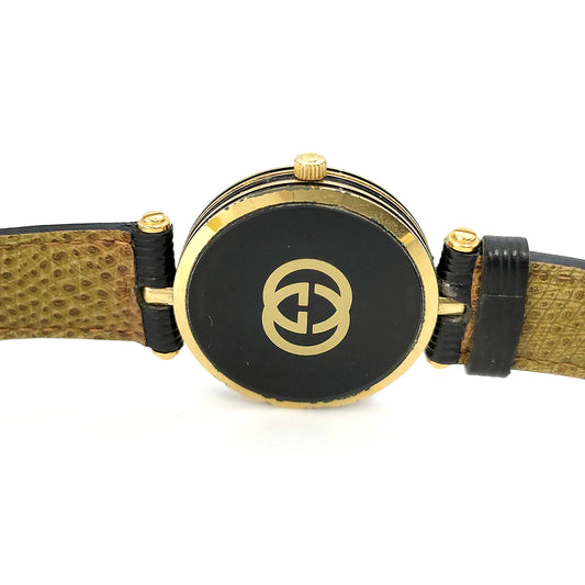 #1239 GUCCI Sherry Line Swiss Quartz-movement Round Stack Watch