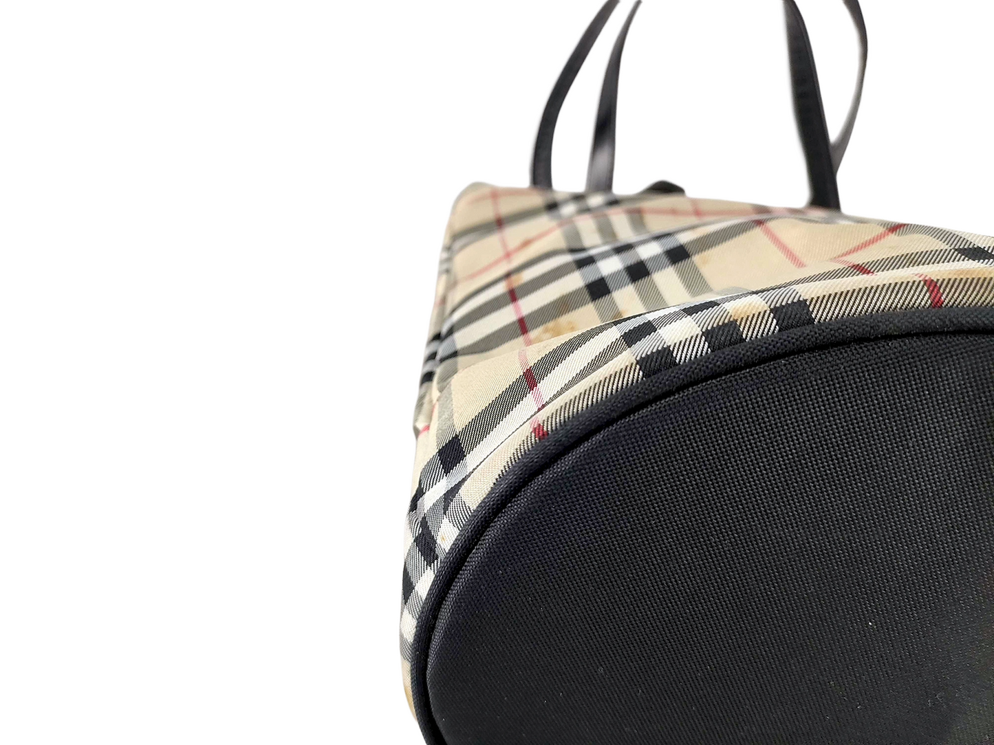 #1220 BURBERRY Blue Label Check Bucket Tote