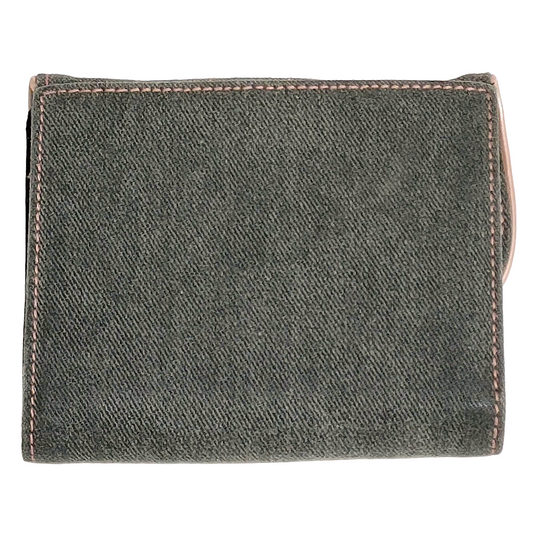 #1227 CHRISTIAN DIOR Compact Denim Saddle Wallet