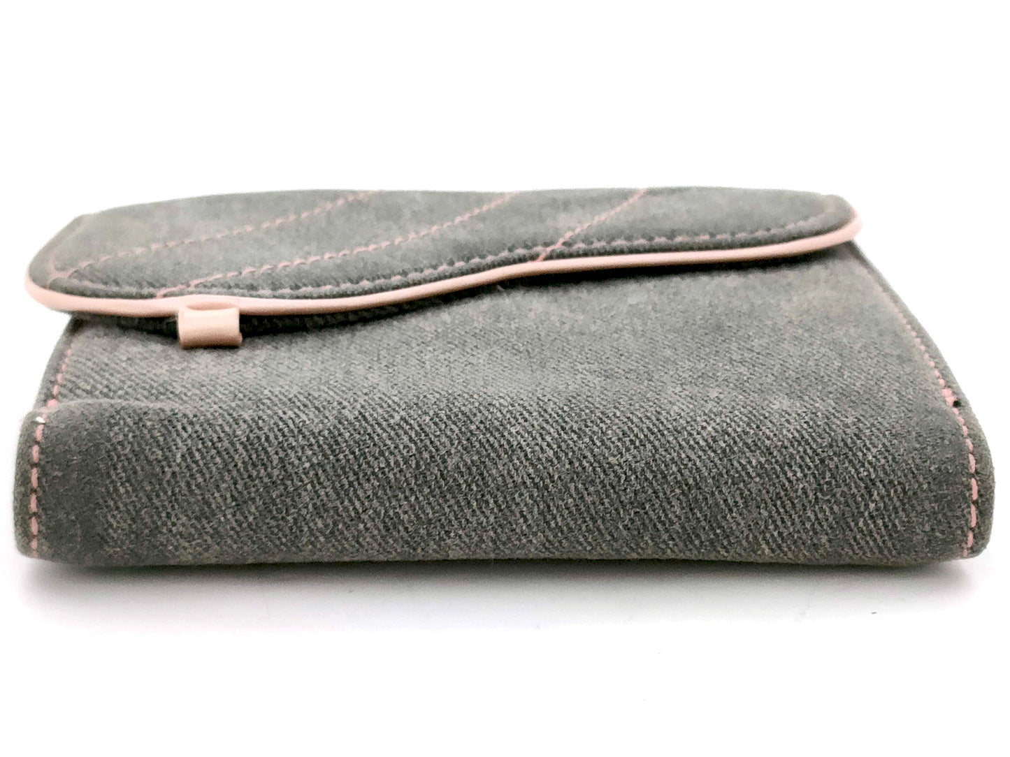 #1227 CHRISTIAN DIOR Compact Denim Saddle Wallet