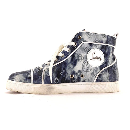 #1229 CHRISTIAN LOUBOUTIN High-top Louis Orlato Flat 'Jeans Punk' (Size 40.5)