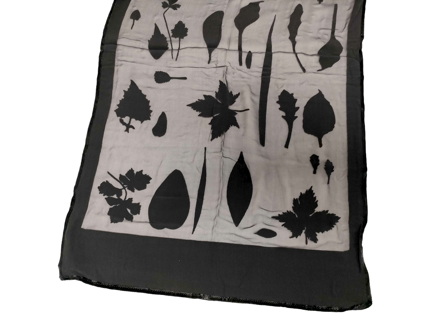 #1312 SALVATORE FERRAGAMO Black Silk & Velvet Evening Shawl