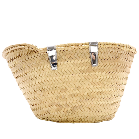 #1195 CELINE Metallic Triomphe Convertible Linen Basket
