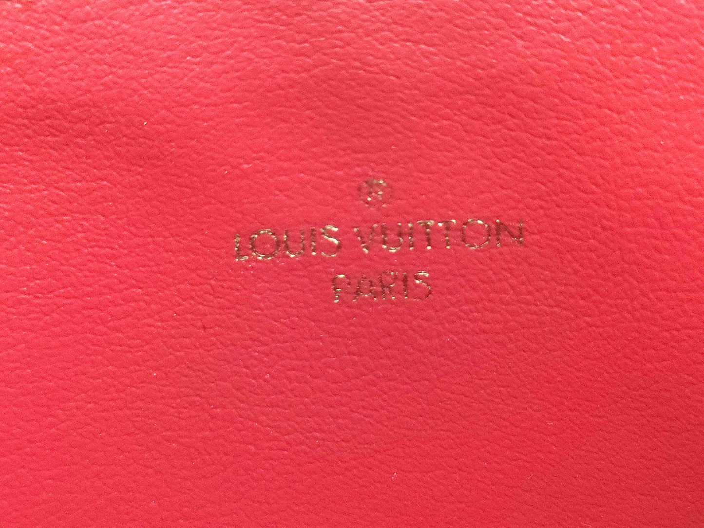 #1387 LOUIS VUITTON Red Empreinte Leather Coin Zippy