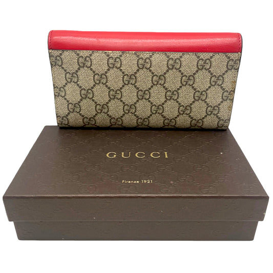 #1271 GUCCI GG Canvas Canvas Padlock Continental Wallet