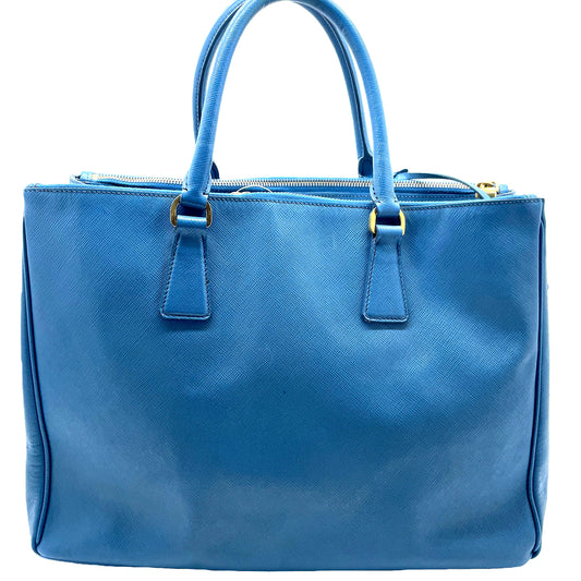 #1187 PRADA Blue Saffiano Leather Galleria Bag