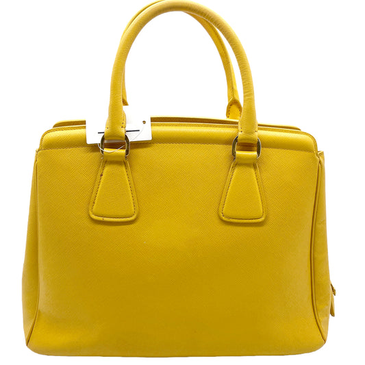 #1189 PRADA Yellow Lux Saffiano Leather Parabole Tote