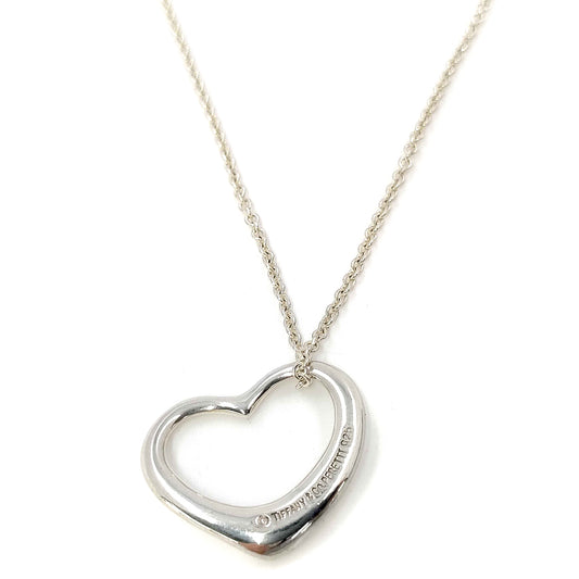 #1514 TIFFANY & CO Elsa Peretti Open Heart Silver Necklace