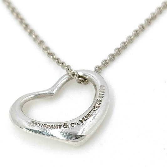 #1516 TIFFANY & CO Elsa Peretti Open Heart Silver Necklace