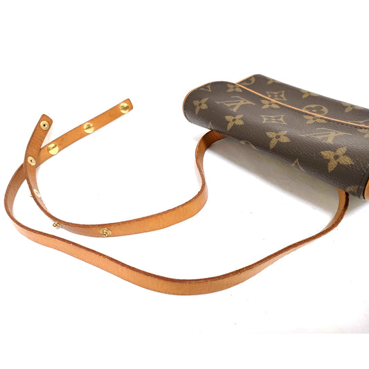 #1355 LOUIS VUITTON Florentine Belt Bag with Original Vachetta Leather Strap (Bum Bag)