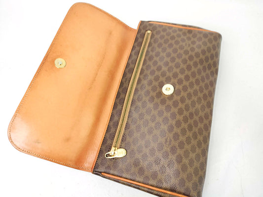 #1423 CELINE Triomphe Macadam Canvas Clutch