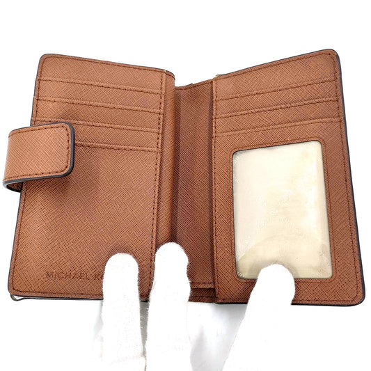 #1455 MICHAEL KORS Jet Set Logo Print Compact Wallet