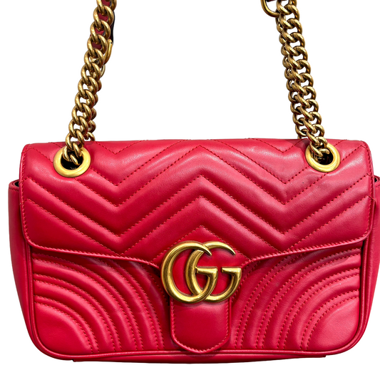 8866 GUCCI Red Small Marmont MSRP $2600